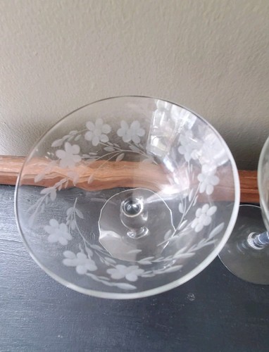 Vintage crystal etched - vintage,