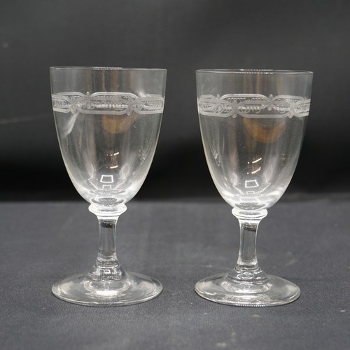 Vintage etched wine glasses - etched,