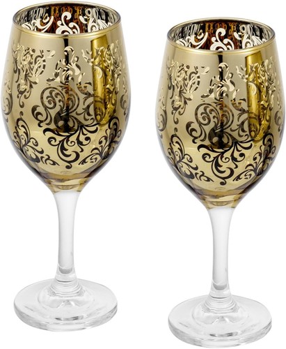 Tabletop round gold wine - tabletop,