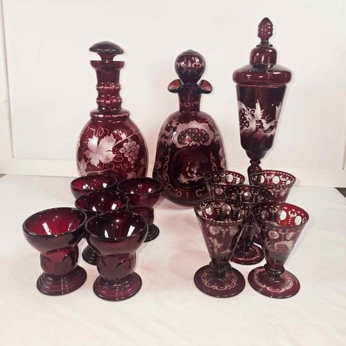 Vintage bohemian ruby red - vintage,
