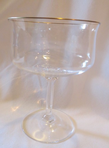 Vintage gold rim crystal - gold,