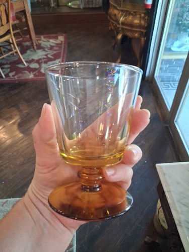 Vintage libbey ombre yellow - vintage,