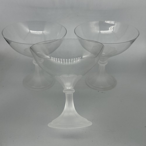 Vtg frosted stemware - frosted,